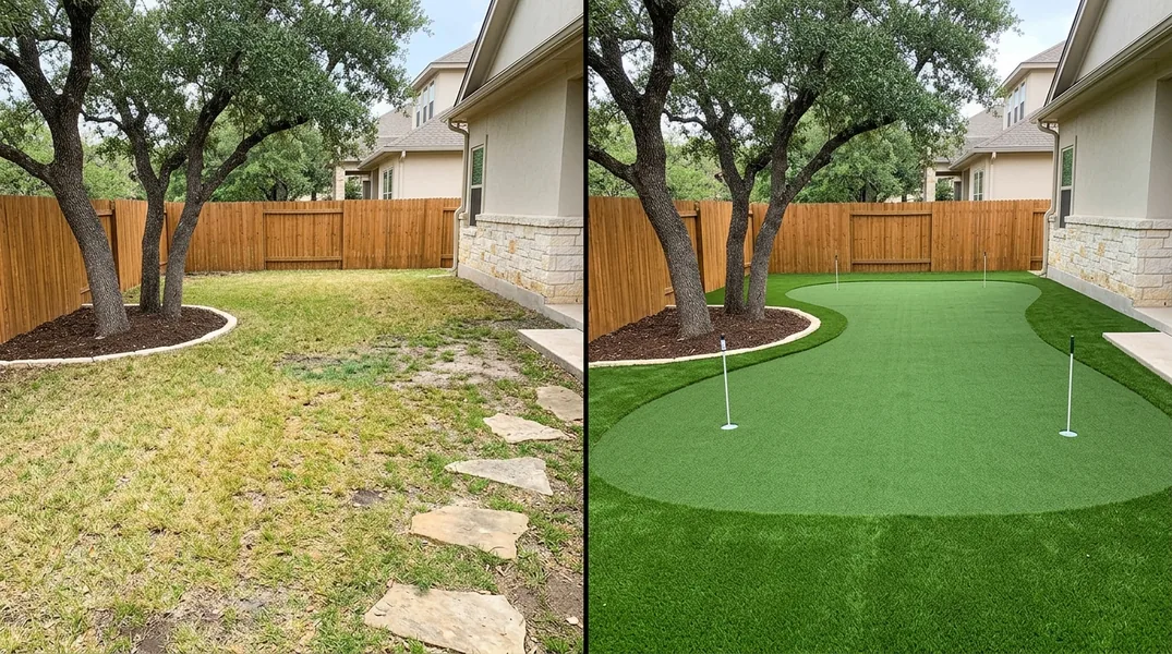 Result artificial grass installation in San Antonio - San Antonio Turf Installation